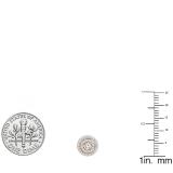 0.41 Carat (ctw) 14K Rose Gold Round Lab Grown White Diamond Ladies Halo Style Stud Earrings