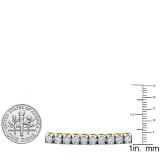 12.00 Carat (ctw) 10K Yellow Gold Round Lab Grown Diamond Ladies Tennis Bracelet 12 CT