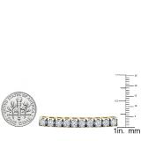 15.00 Carat (ctw) 10K Yellow Gold Round Lab Grown Diamond Ladies Tennis Bracelet 15 CT