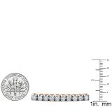 10.00 Carat (ctw) 14K Rose Gold Round Lab Grown Diamond Ladies Tennis Bracelet 10 CT