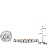 15.00 Carat (ctw) 14K Rose Gold Round Lab Grown Diamond Ladies Tennis Bracelet 15 CT