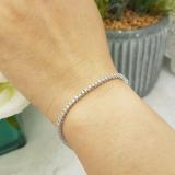 1.50 Carat (ctw) 14K White Gold Round Lab Grown Diamond Ladies Tennis Bracelet 1 1/2 CT