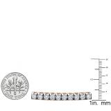 12.00 Carat (ctw) 18K Rose Gold Round Lab Grown Diamond Ladies Tennis Bracelet 12 CT