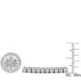 15.00 Carat (ctw) 18K White Gold Round Lab Grown Diamond Ladies Tennis Bracelet 15 CT
