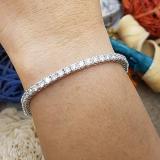 15.00 Carat (ctw) 18K White Gold Round Lab Grown Diamond Ladies Tennis Bracelet 15 CT