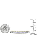 10.00 Carat (ctw) 18K Yellow Gold Round Lab Grown Diamond Ladies Tennis Bracelet 10 CT