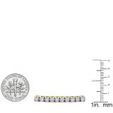7.00 Carat (ctw) 18K Yellow Gold Round Lab Grown Diamond Ladies Tennis Bracelet 7 CT