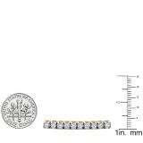 8.00 Carat (ctw) 18K Yellow Gold Round Lab Grown Diamond Ladies Tennis Bracelet 8 CT