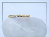 0.10 Carat (ctw) 14K Yellow Gold Round Lab Grown White Diamond Ladies Beaded Wedding Band 1/10 CT