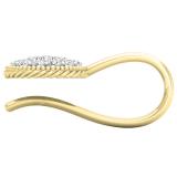0.65 Carat (ctw) 18K Yellow Gold Round Lab Grown White Diamond Ladies Cluster Dangling Drop Earrings