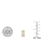 0.20 Carat (ctw) 18K Yellow Gold Round Lab Grown White Diamond Huggies Hoop Earrings 1/5 CT