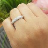 0.50 Carat (ctw) 14K White Gold Round Lab Grown Diamond Ladies Anniversary Wedding Band 1/2 CT