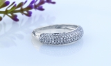 0.50 Carat (ctw) 14K White Gold Round Lab Grown Diamond Ladies Anniversary Wedding Band 1/2 CT