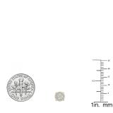 0.40 Carat (ctw) 10K Yellow Gold Round Lab Grown White Diamond Ladies Cluster Flower Stud Earrings