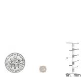0.40 Carat (ctw) 18K Rose Gold Round Lab Grown White Diamond Ladies Cluster Flower Stud Earrings