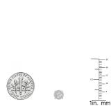 0.40 Carat (ctw) 18K White Gold Round Lab Grown White Diamond Ladies Cluster Flower Stud Earrings