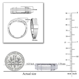 0.25 Carat Round Lab Grown White Diamond Men's Hip Hop Wedding Band in 10K White Gold 