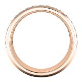 1.00 Carat (ctw) 18K Rose Gold Round Lab Grown White Diamond Ladies Anniversary Wedding Band 1 CT