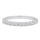1.00 Carat (ctw) Round Lab Grown Diamond Ladies Stackable Wedding Band 1 CT 10K White Gold