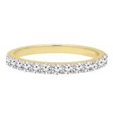1.00 Carat (ctw) Round Lab Grown Diamond Ladies Stackable Wedding Band 1 CT 14K Yellow Gold