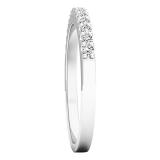 0.25 Carat (ctw) 10K White Gold Round Lab Grown Diamond Ladies Wedding Stackable Band 1/4 CT