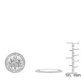 0.25 Carat (ctw) 10K White Gold Round Lab Grown Diamond Ladies Wedding Stackable Band 1/4 CT