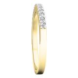 0.25 Carat (ctw) 10K Yellow Gold Round Lab Grown Diamond Ladies Wedding Stackable Band 1/4 CT