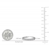 0.33 Carat (ctw) 14K White Gold Round Lab Grown Diamond Ladies Stackable Wedding Band 1/3 CT