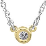 0.37 Carat (ctw) Round Lab Grown Diamond Ladies Solitaire Pendant 10K Yellow Gold