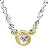 0.20 Carat (ctw) Round Lab Grown Diamond Ladies Solitaire Pendant 10K Yellow Gold