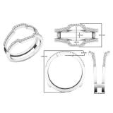 0.25 Cttw Round Lab Grown White Diamond Wedding Guard Band for Women in 14K White Gold