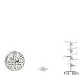 0.10 Carat (cttw) Round Lab Grown Diamond Ladies Evil Eye Stud Earrings 1/10 CT Sterling Silver