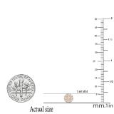 0.25 Carat (cttw) Round Lab Grown White Diamond Ladies Stud Earrings 1/4 CT 10K Rose Gold