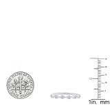 0.08 Carat (cttw) Round Lab Grown White Diamond Ladies Wedding Stackable Band Ring 10K White Gold