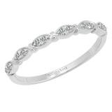 0.10 Carat (cttw) Round Lab Grown White Diamond Ladies Wedding Stackable Band 10K White Gold