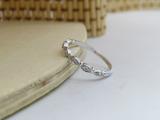 0.10 Carat (cttw) Round Lab Grown White Diamond Ladies Wedding Stackable Band 10K White Gold