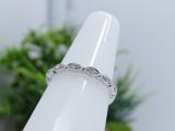 0.10 Carat (cttw) Round Lab Grown White Diamond Ladies Wedding Stackable Band 10K White Gold