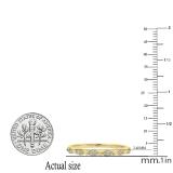 0.10 Carat (cttw) Round Lab Grown White Diamond Ladies Wedding Stackable Band 10K Yellow Gold