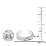 0.35 Carat (cttw) Round Lab Grown White Diamond Ladies Wedding Band 1/3 CT 10K White Gold