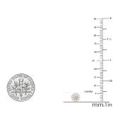 0.40 Carat (cttw) Round Lab Grown Diamond Ladies Flower Cluster Stud Earring 18K Yellow Gold