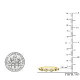 0.05 Carat (cttw) Round Lab Grown Diamond Ladies Twisted Wedding Stackable Band 10K Yellow Gold