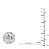 0.15 Carat (cttw) Round Lab Grown Diamond Ladies Wedding Guard Stackable Band 10K White Gold