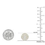 0.45 Carat (cttw) Round Lab Grown White Diamond Ladies Flower Cluster Stud Earrings 1/2 CT 18K Yellow Gold