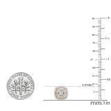 0.30 Carat (cttw) Round Lab Grown White Diamond Ladies Double Cushion Frame Stud Earrings 1/3 CT 10K Rose Gold