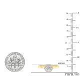 0.50 Carat (cttw) Round Lab Grown White Diamond Octagonal Shape Ladies Bridal Engagement Ring 1/2 CT 10K Yellow Gold