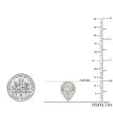 0.65 Carat (cttw) Round Lab Grown White Diamond Ladies Pear Shaped Stud Earrings 14K Yellow Gold