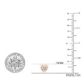 0.80 Carat (cttw) Round Lab Grown White Diamond Ladies Solitaire Heart Shaped Stud Earrings 18K Rose Gold
