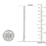 0.80 Carat (cttw) Round Lab Grown White Diamond Ladies Linear Bar Drop Earrings 10K White Gold