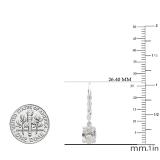 2.10 Carat (ctw) Oval Lab Grown Diamond Ladies Twisted Drop Earring 18K White Gold
