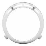 0.45 Carat (ctw) Round Lab Grown Diamond Ladies Guard Double Wedding Band 1/2 CT 10K White Gold